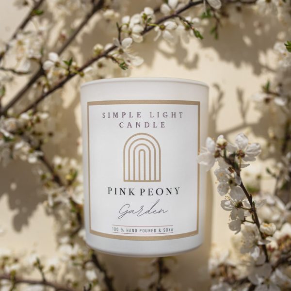 Świeca sojowa M - Pink Peony Garden