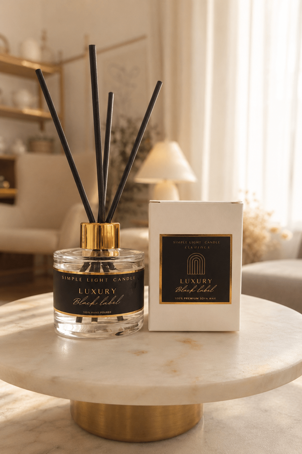 Dyfuzor zapachowy z patyczkami Luxury Black Label - obrazek 2