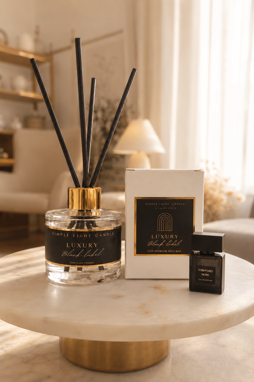 Dyfuzor zapachowy z patyczkami Luxury Black Label - obrazek 3