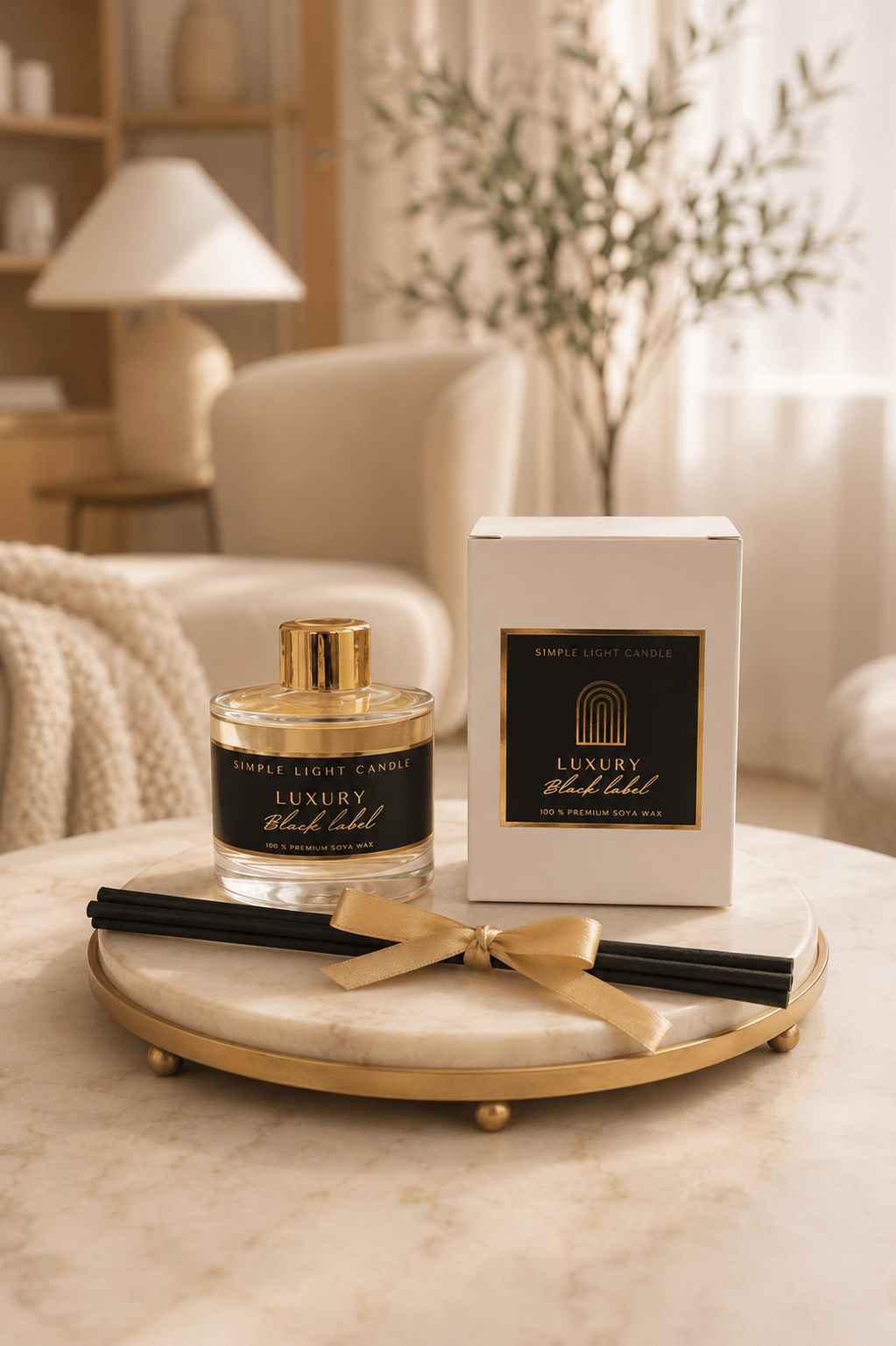 Dyfuzor zapachowy z patyczkami Luxury Black Label