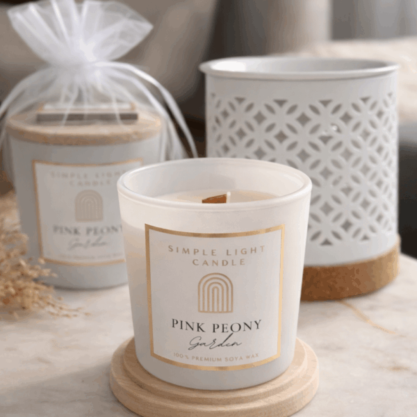 Świeca sojowa S - Pink Peony Garden