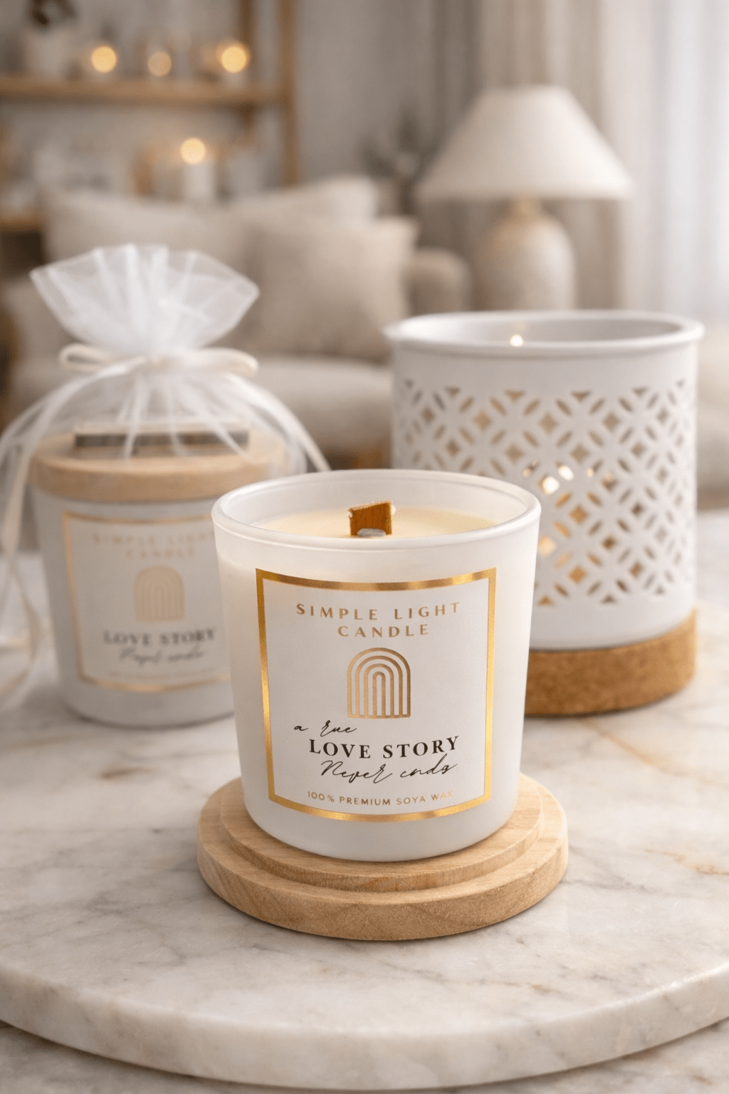 Świeca sojowa S - Love Story Never Ends - obrazek 2