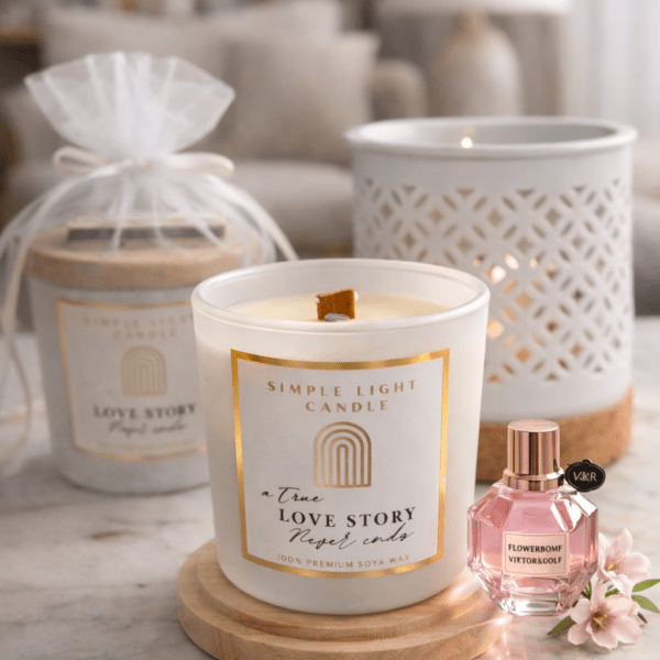 Świeca sojowa S - Love Story Never Ends