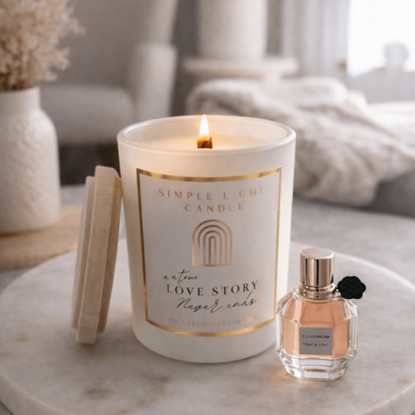Świeca sojowa M - Love Story Never Ends