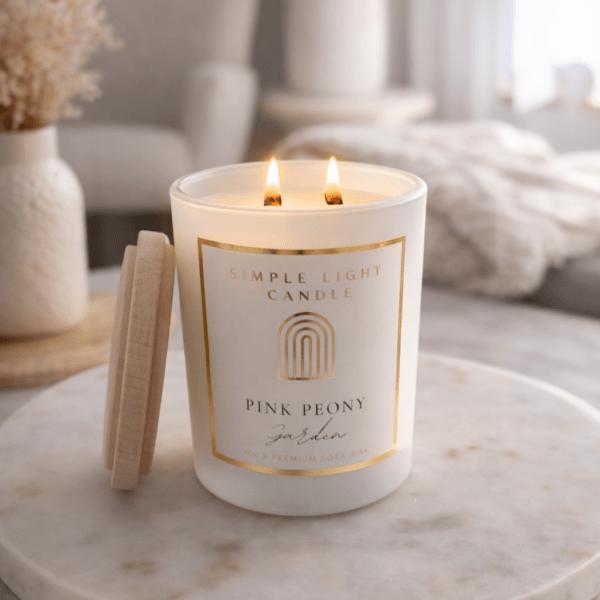 Świeca sojowa L - Pink Peony Garden