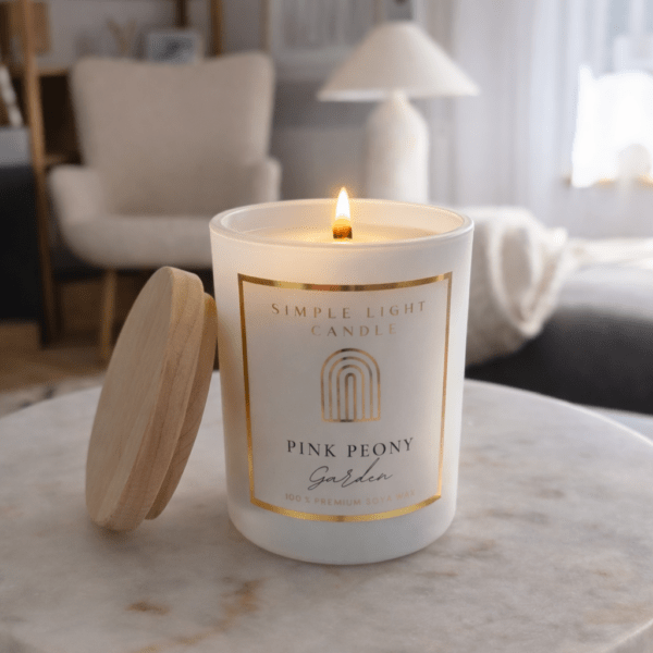 Świeca sojowa M - Pink Peony Garden