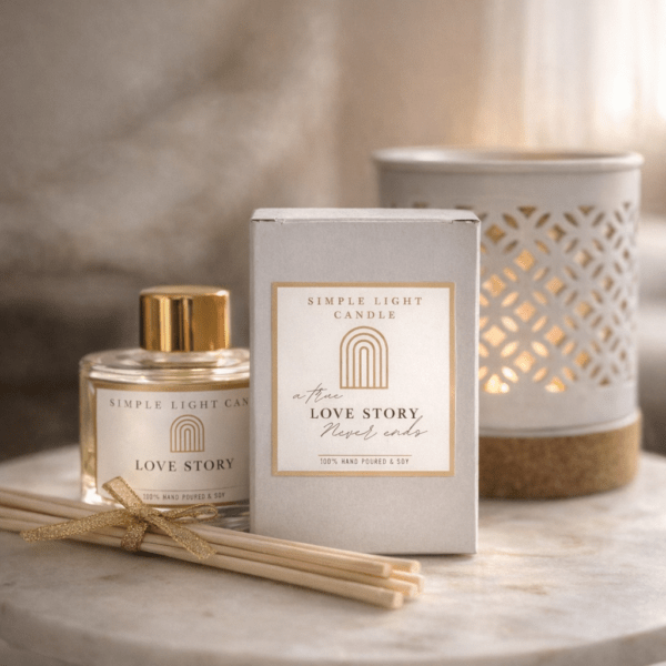 Dyfuzor zapachowy z patyczkami Love Story Never Ends