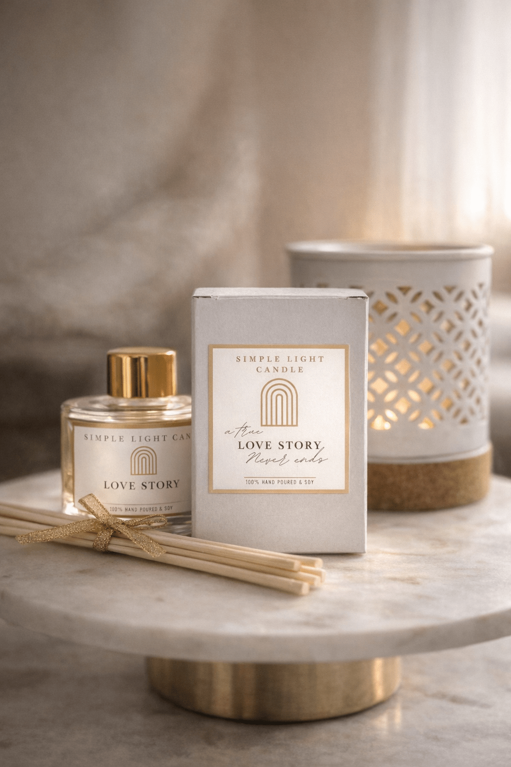 Dyfuzor zapachowy z patyczkami Love Story Never Ends