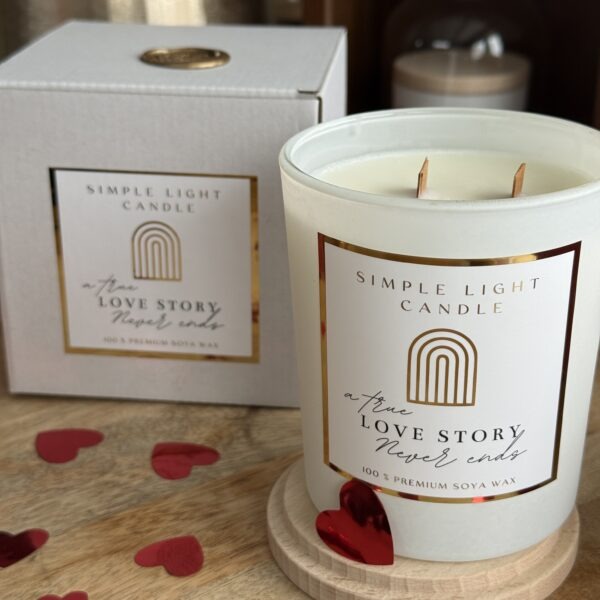 Świeca sojowa L - Love Story Never Ends
