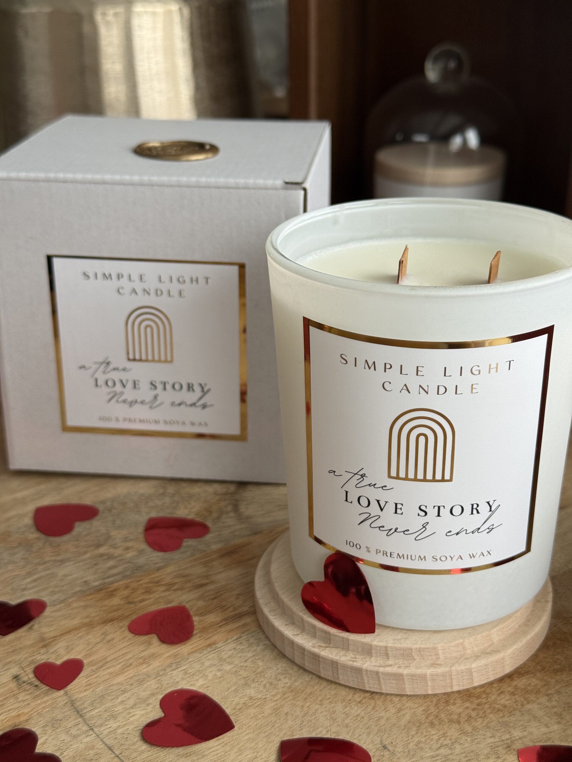 Świeca sojowa L - Love Story Never Ends