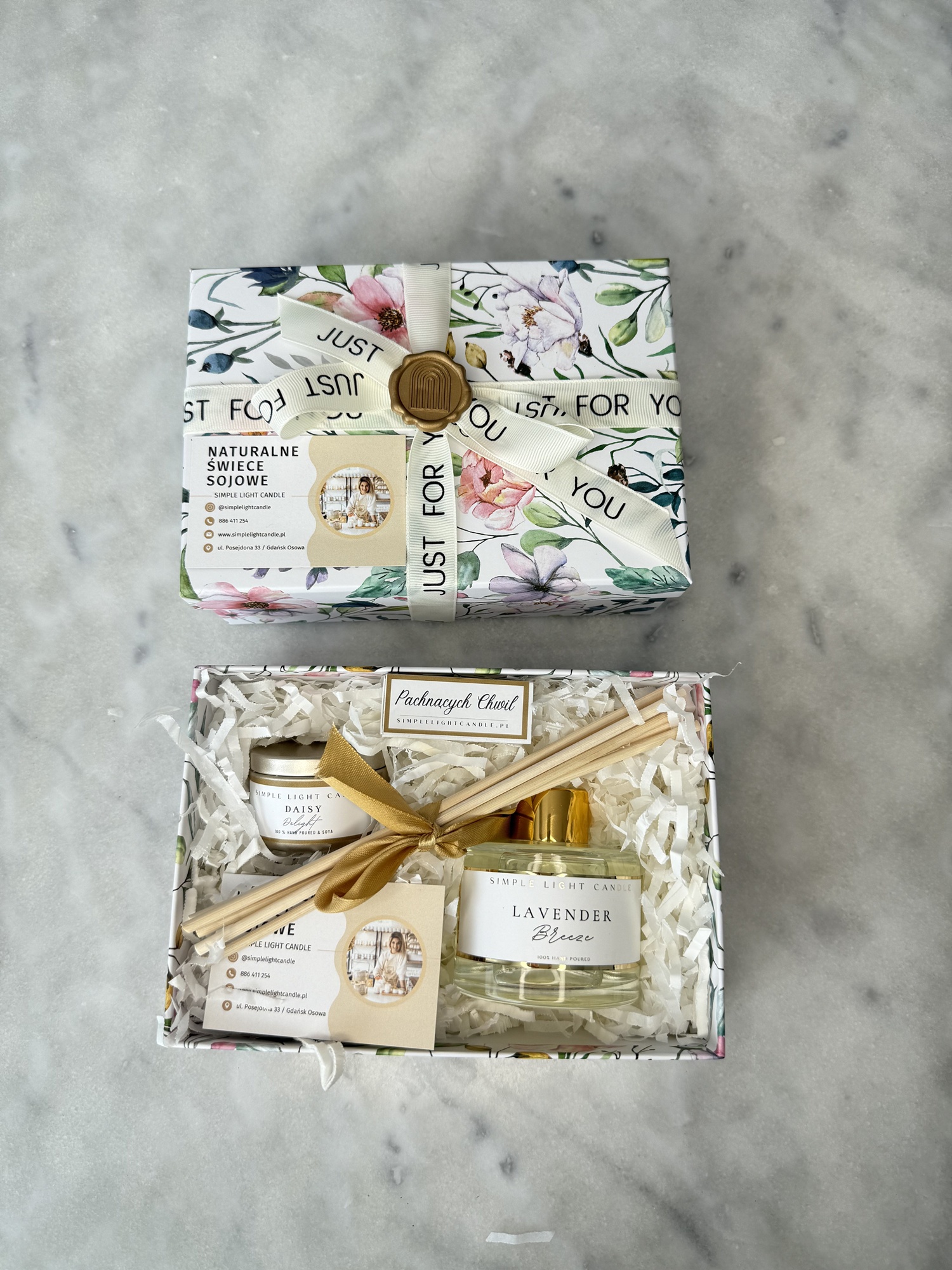 Zestaw Prezentowy - „Od Serca” (S) Dyfuzor + świeca puszka