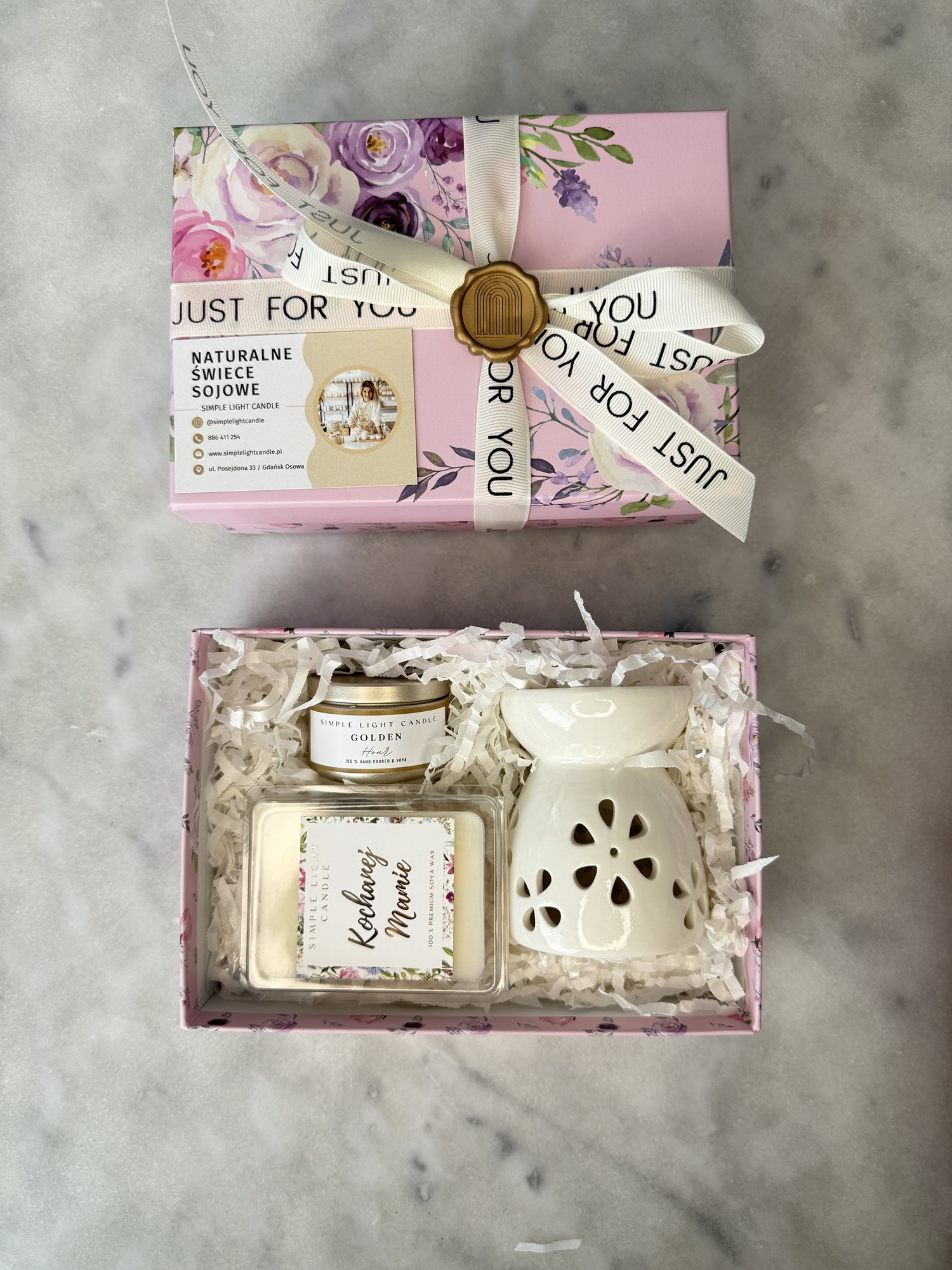 Zestaw Prezentowy - „Od Serca” (S) kominek + woski + świeczka mini - obrazek 2