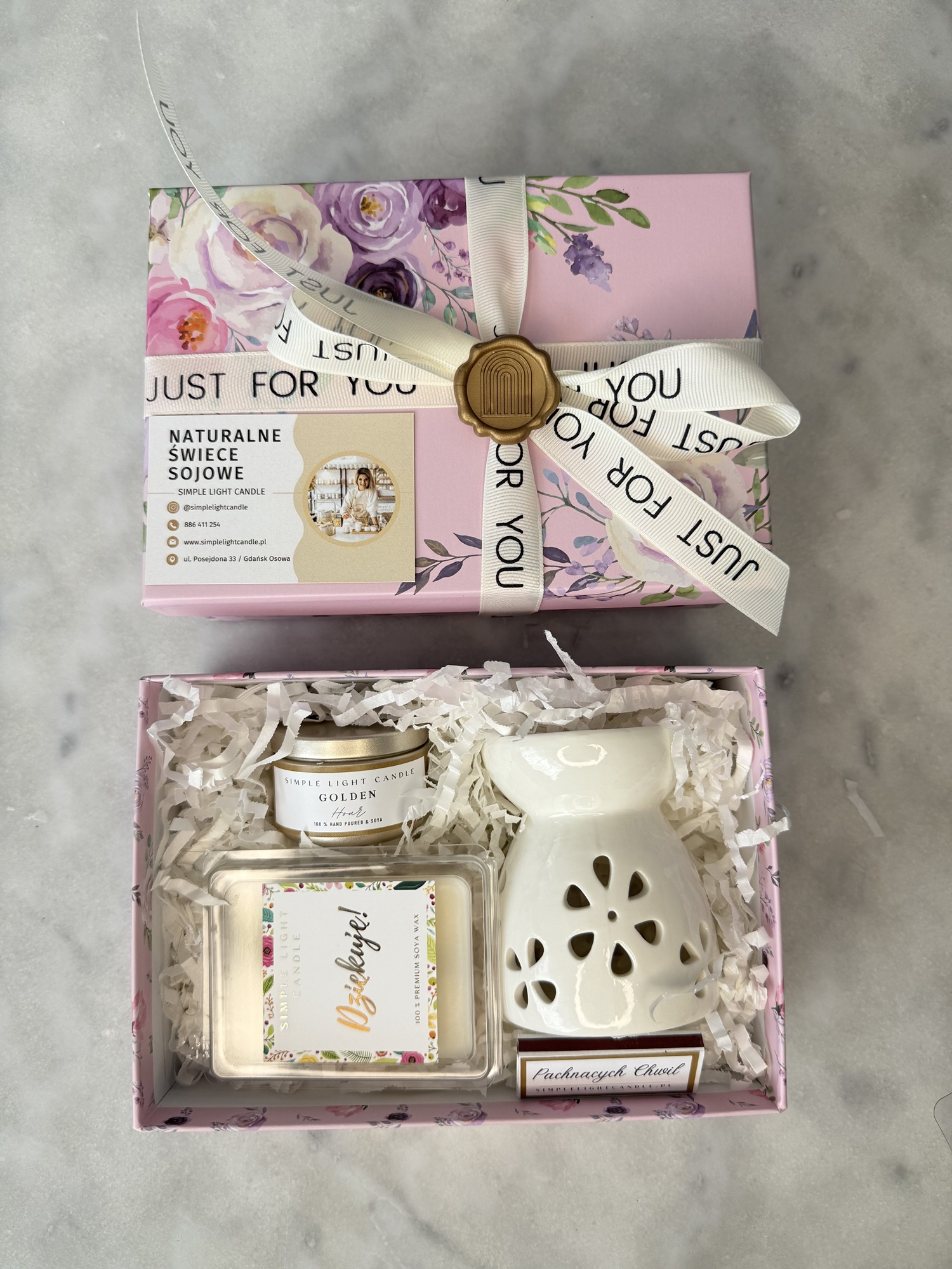Zestaw Prezentowy - „Od Serca” (S) kominek + woski + świeczka mini - obrazek 4