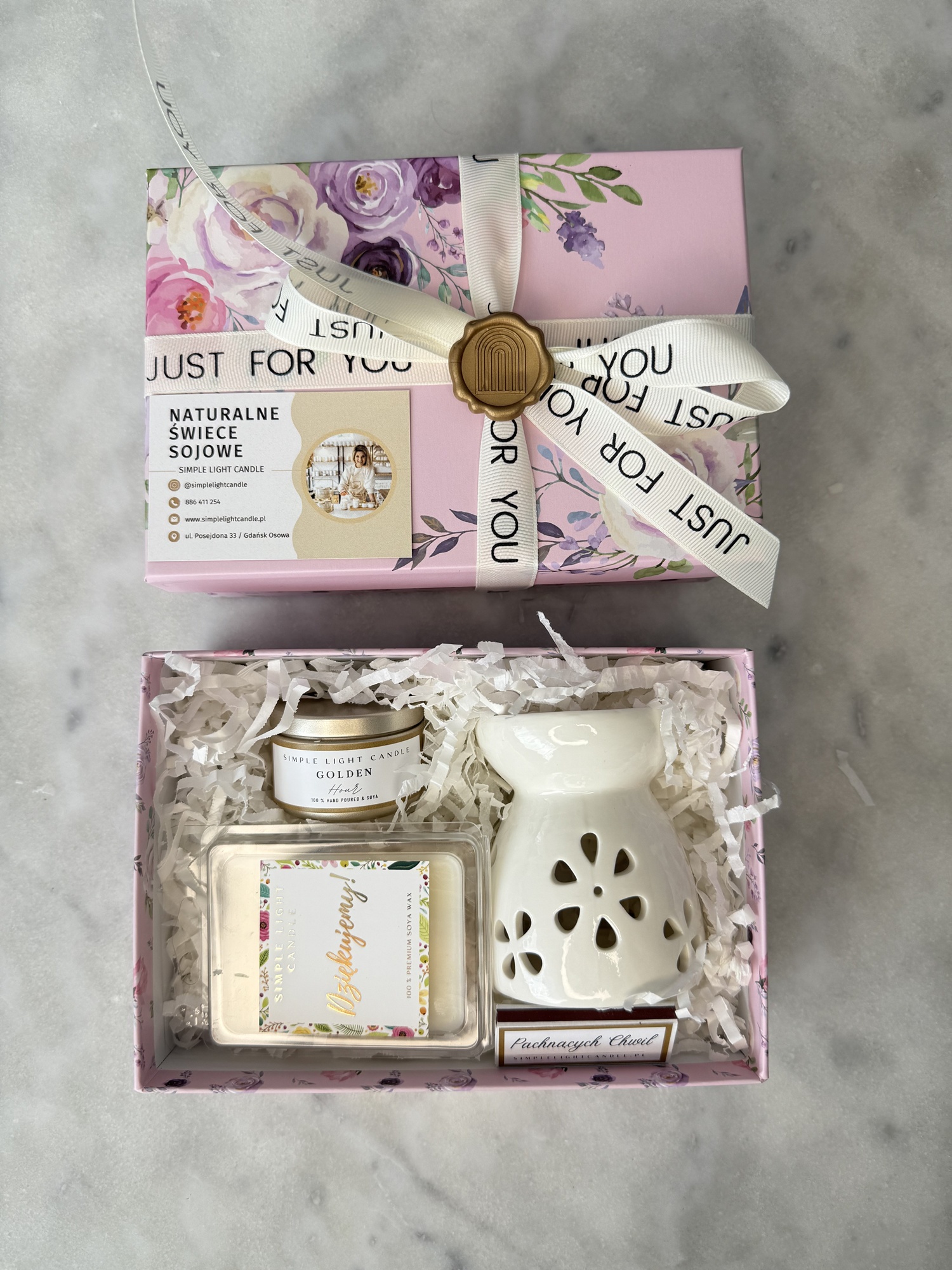 Zestaw Prezentowy - „Od Serca” (S) kominek + woski + świeczka mini - obrazek 5