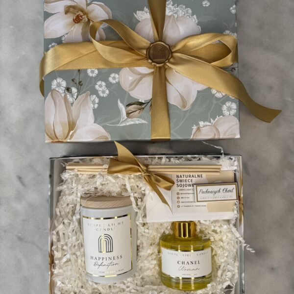 Zestaw Prezentowy - „Czas na relaks” (M) Świeca M + dyfuzor