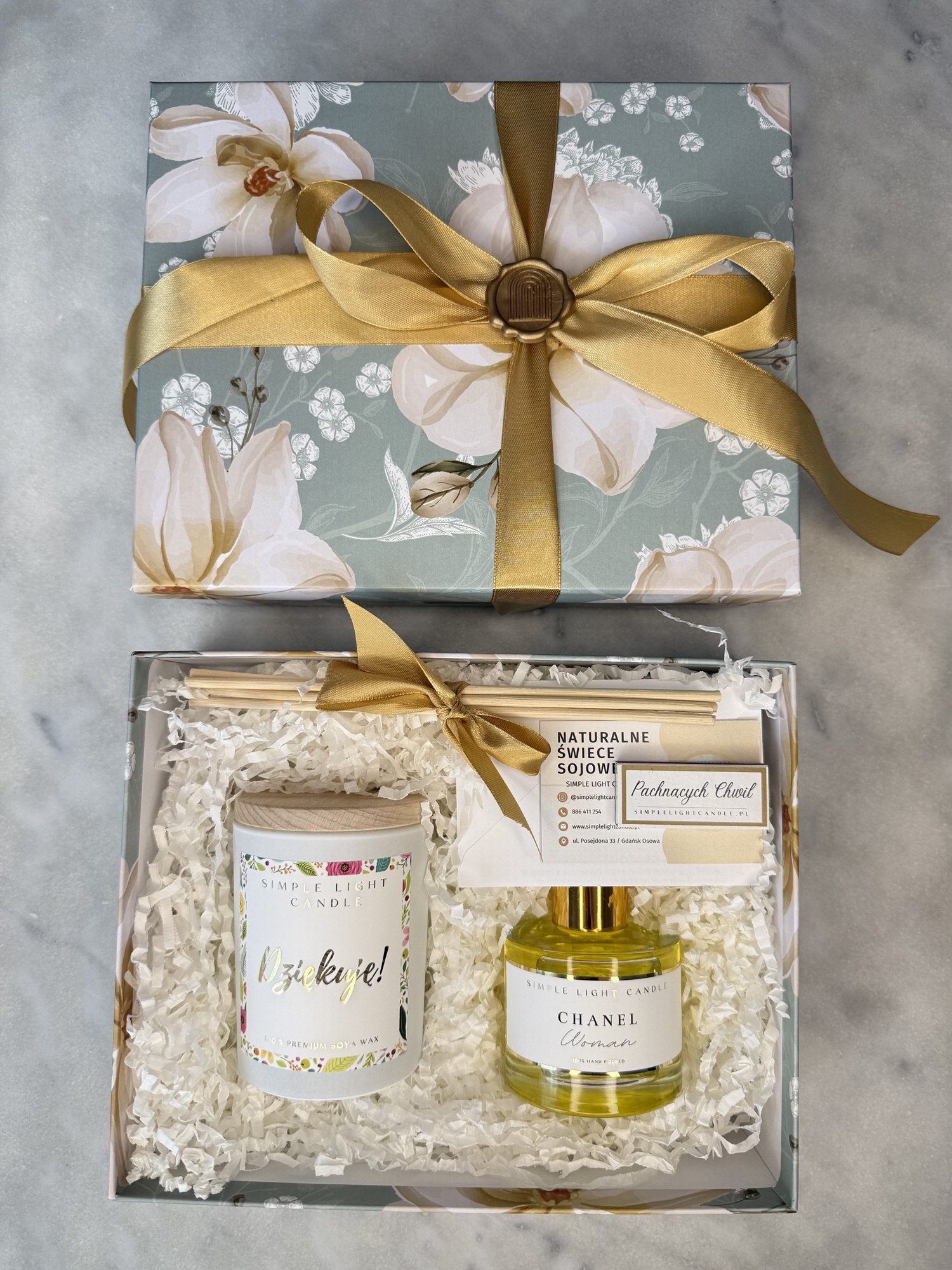 Zestaw Prezentowy - „Czas na relaks” (M) Świeca M + dyfuzor - obrazek 3