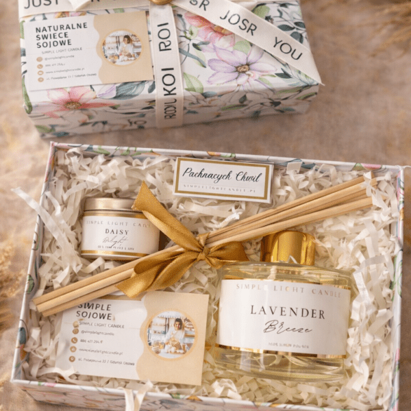 Zestaw Prezentowy - „Od Serca” (S) Dyfuzor + świeca puszka