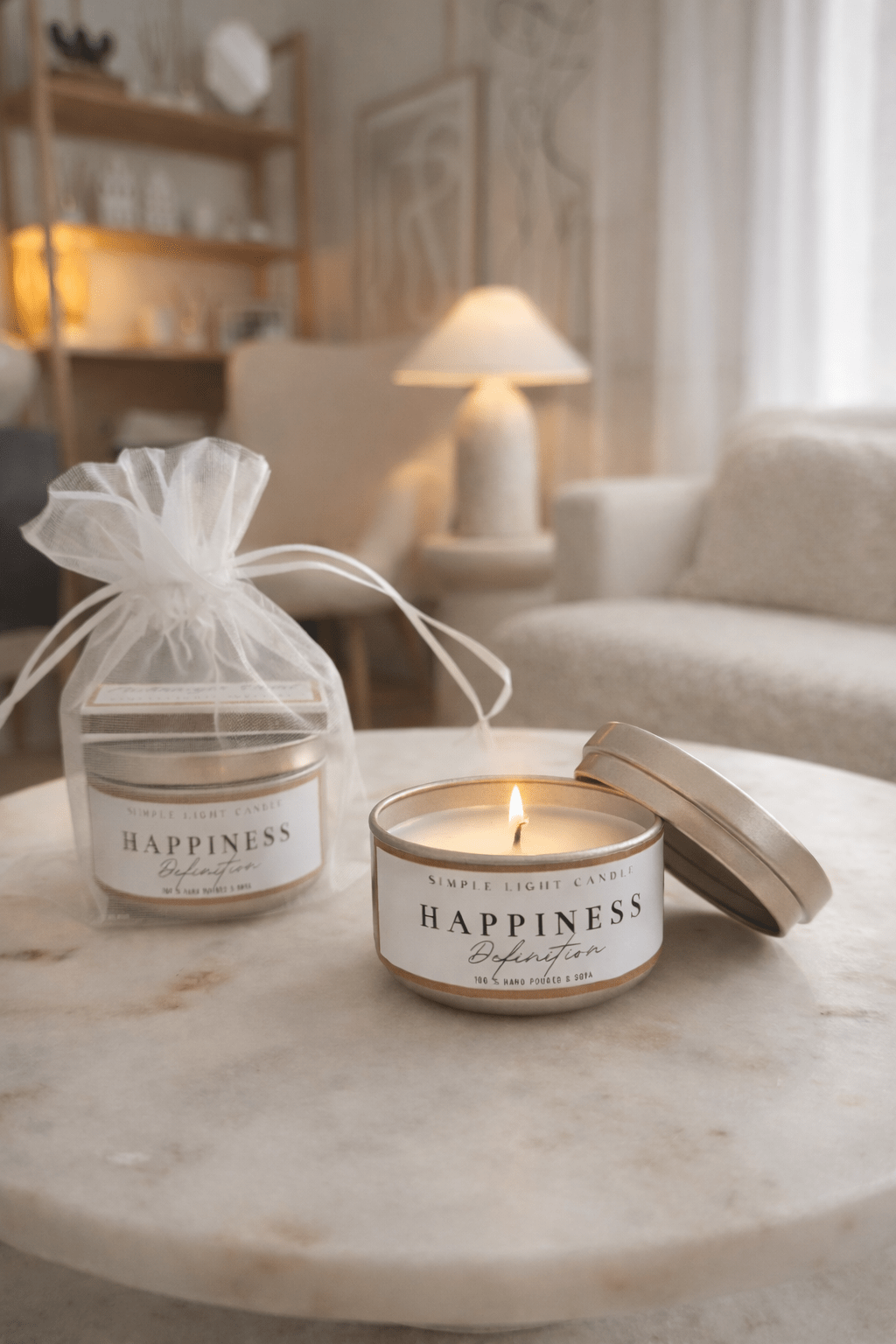 Świeca sojowa w puszce 50 ml - Happiness Definition - obrazek 2