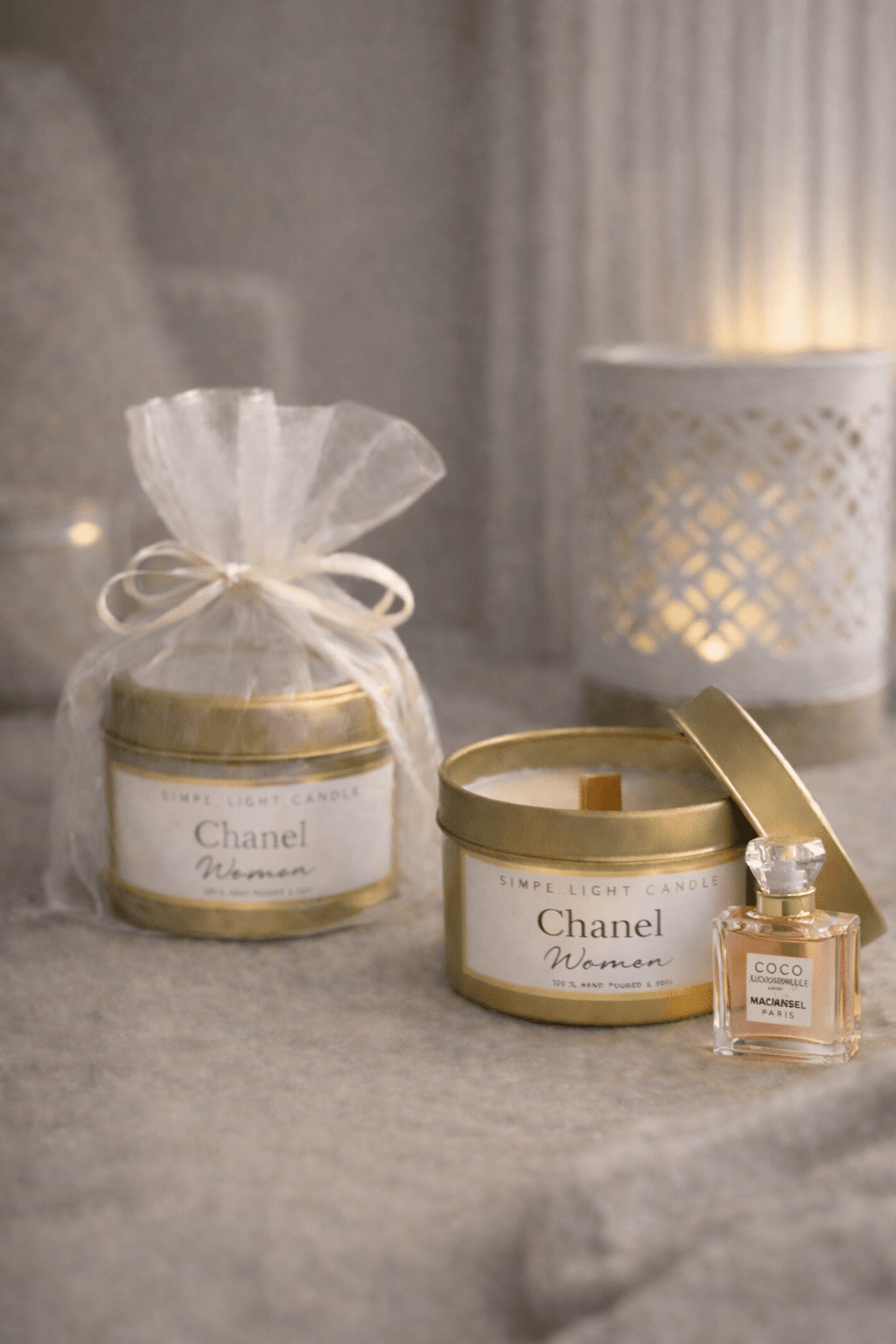 Świeca sojowa w puszce 100 ml - zapach Chanel Women