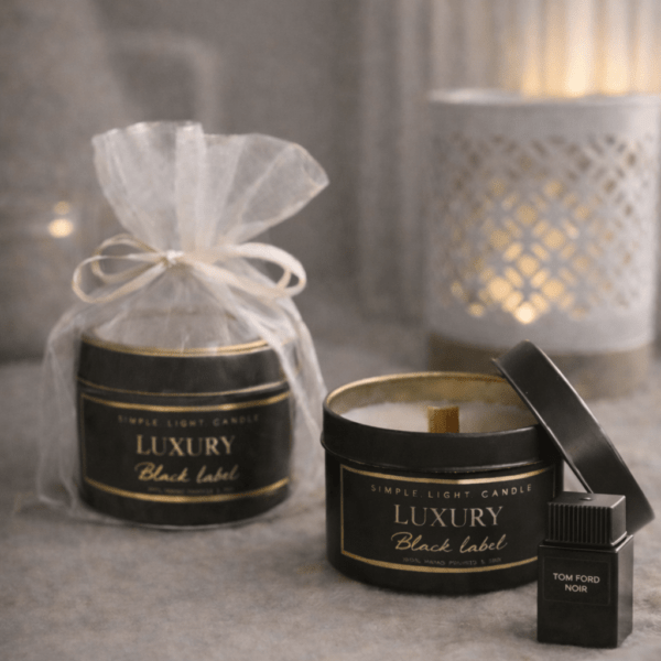 Świeca sojowa w puszce 100 ml - zapach Luxury Black Label