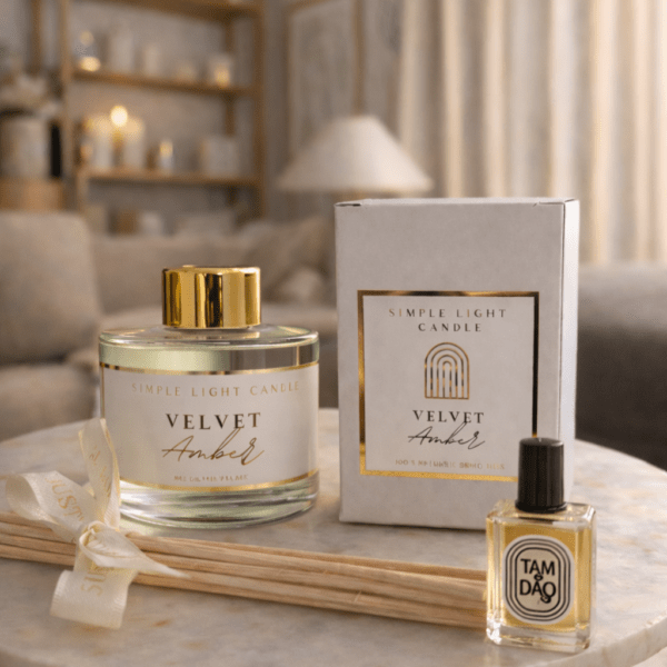 Dyfuzor zapachowy z patyczkami Velvet Amber