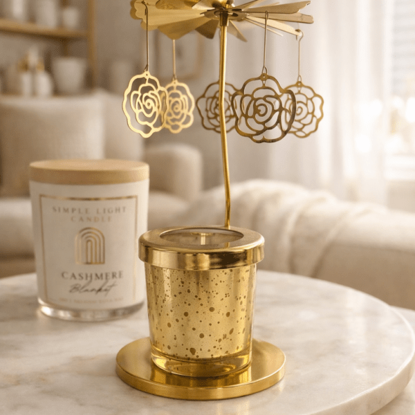 Złota Karuzela Zapachowa - wzór Róże - Zapach Cashmere Blanket