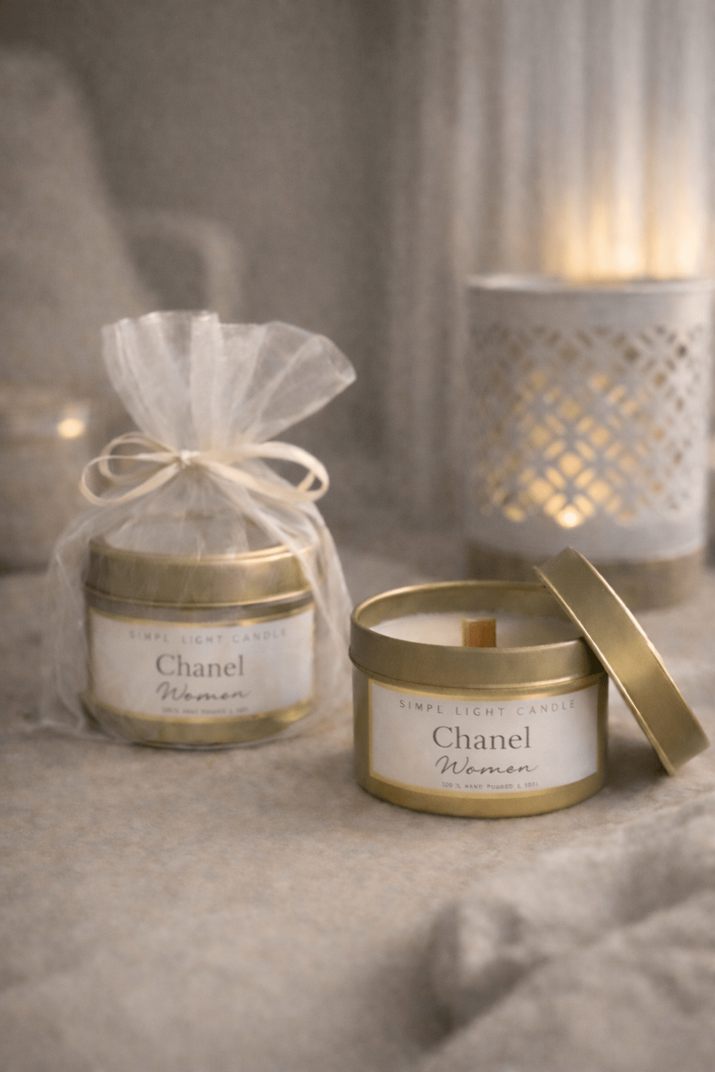 Świeca sojowa w puszce 100 ml - zapach Chanel Women - obrazek 2