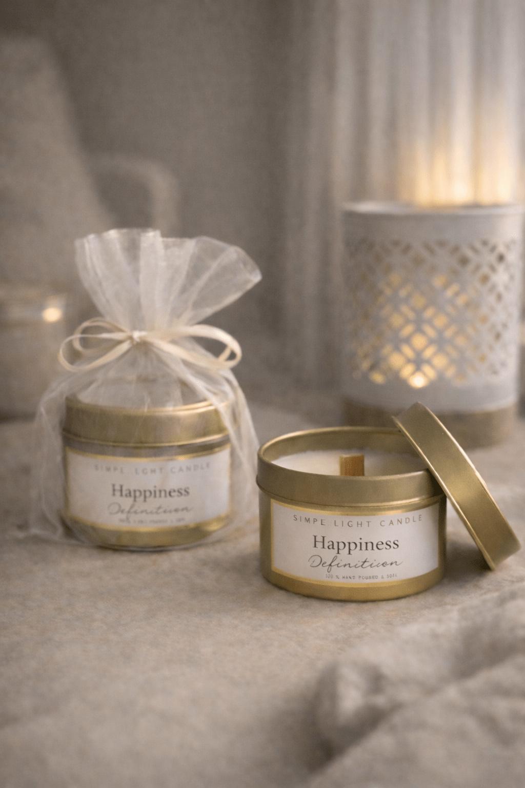 Świeca sojowa w puszce 100 ml - zapach Happiness Definition - obrazek 2