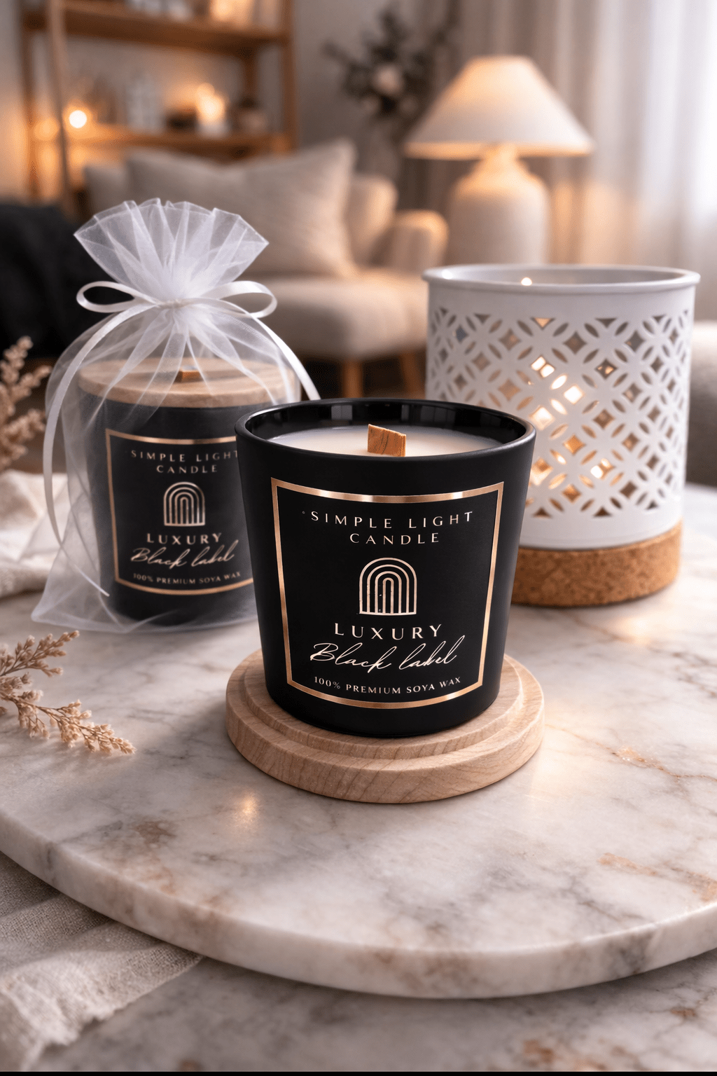 Świeca sojowa - Luxury Black Label