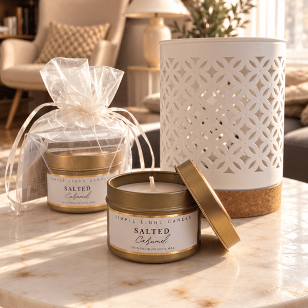 Świeca sojowa w puszce 50 ml - Salted Caramel