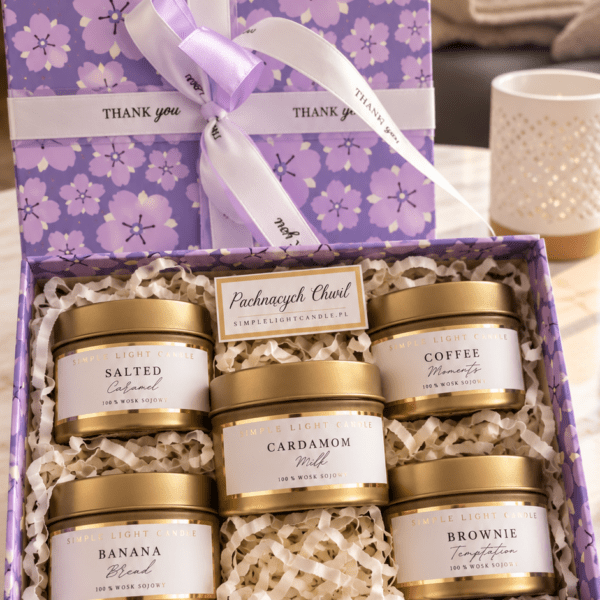 Jesienny Box - 5x świeca sojowa w puszce 100ml